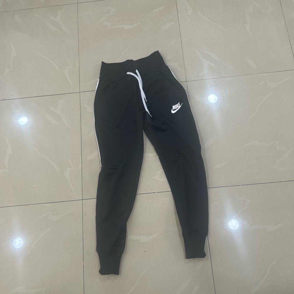 Nike Black Sweatpants with White Accents